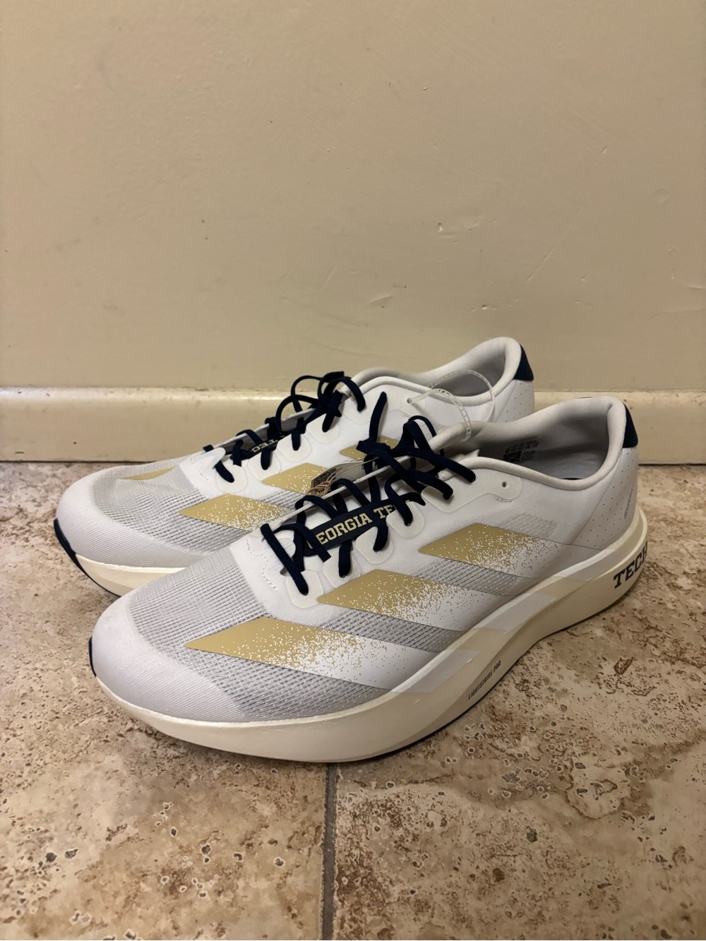 Adidas Georgia Tech Yellow Jackets Adizero Evo SL Shoes JQ4577 Men’s Size 15